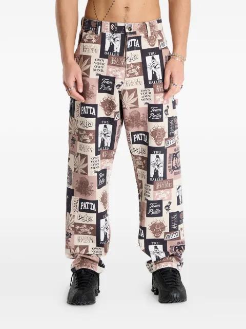 collage trousers by PATTA
