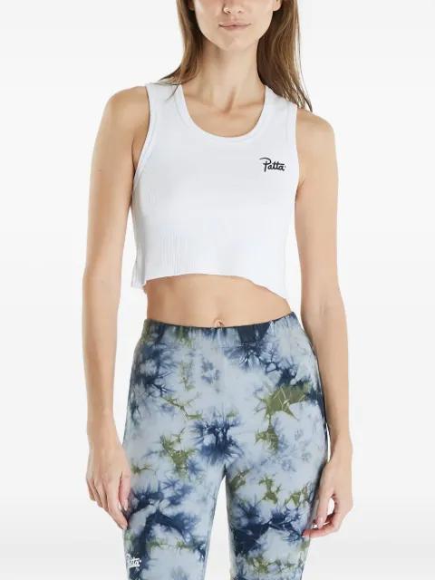 logo-print tank top by PATTA