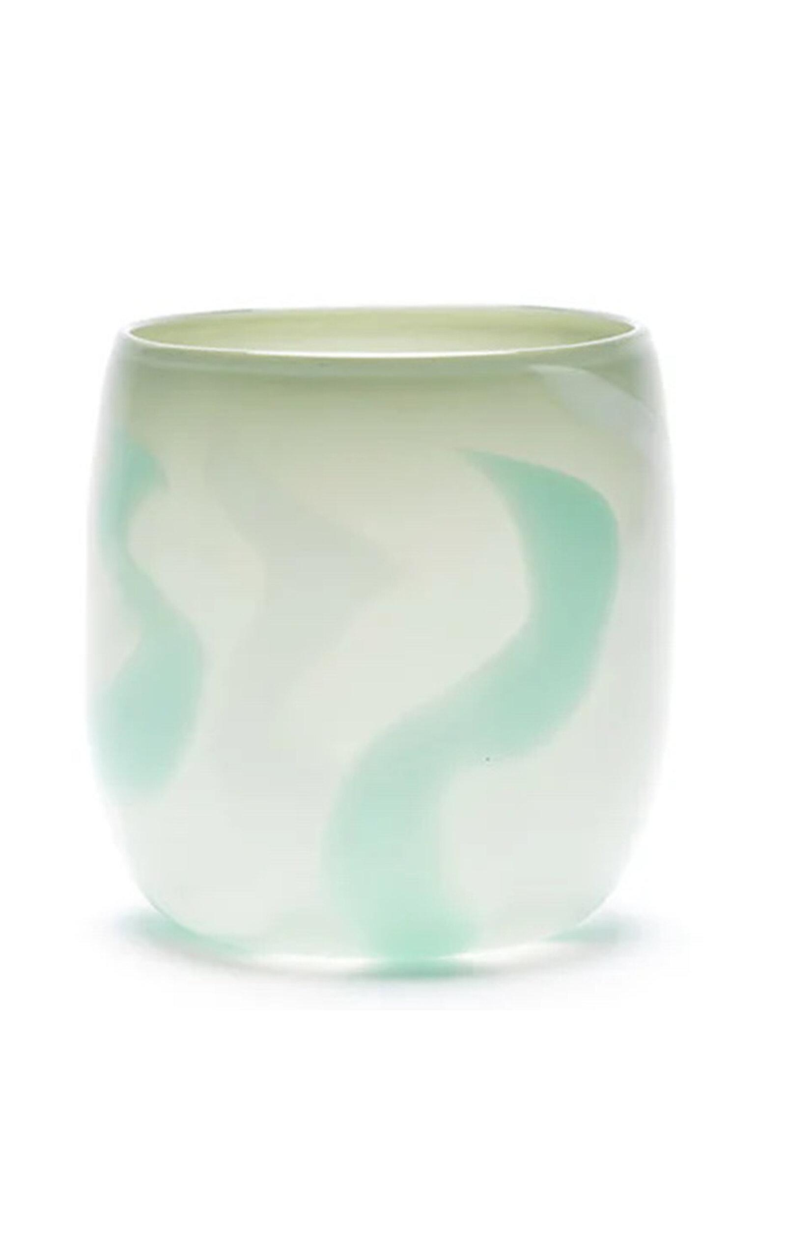 Paul Arnhold Glass - Exclusive Grey Vase With Jade And White Strokes - Grey - Moda Operandi by PAUL ARNHOLD GLASS