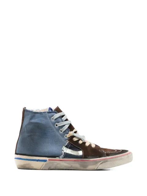 Calystar distressed panelled sneakers by PAUL EASTERLIN