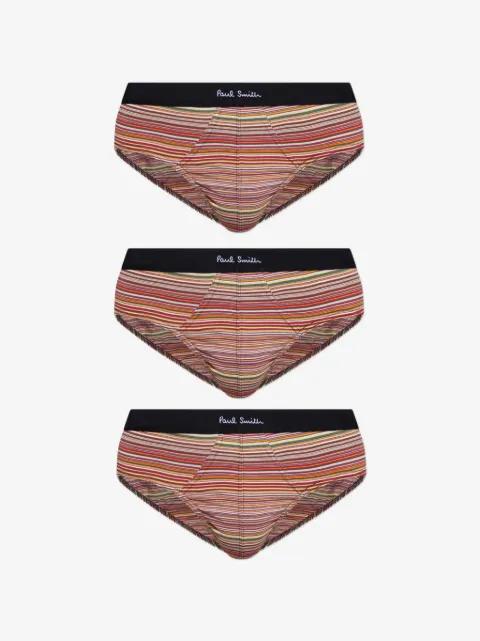 Artist Stripe three-pack briefs by PAUL SMITH