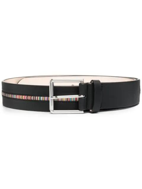 Artist-stripe leather belt by PAUL SMITH