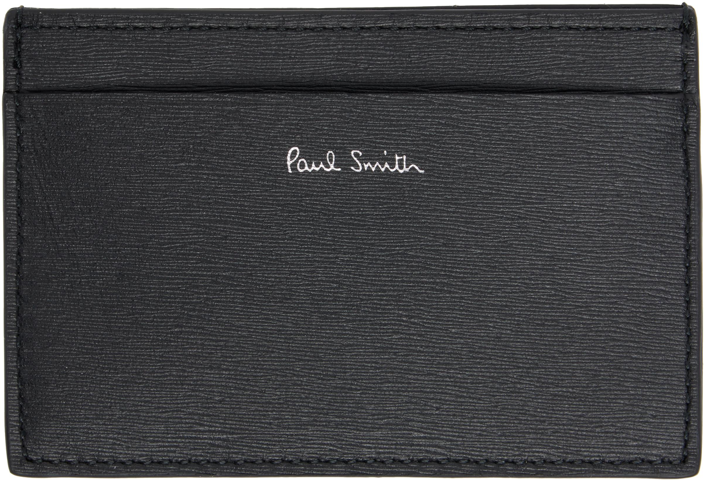 Black Leather Card Holder by PAUL SMITH