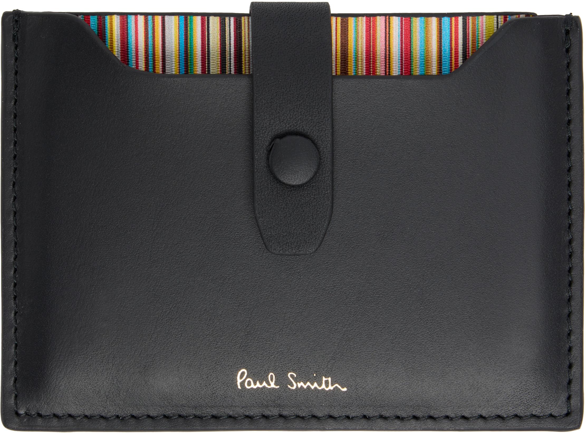 Black Logo Stamp Card Holder by PAUL SMITH