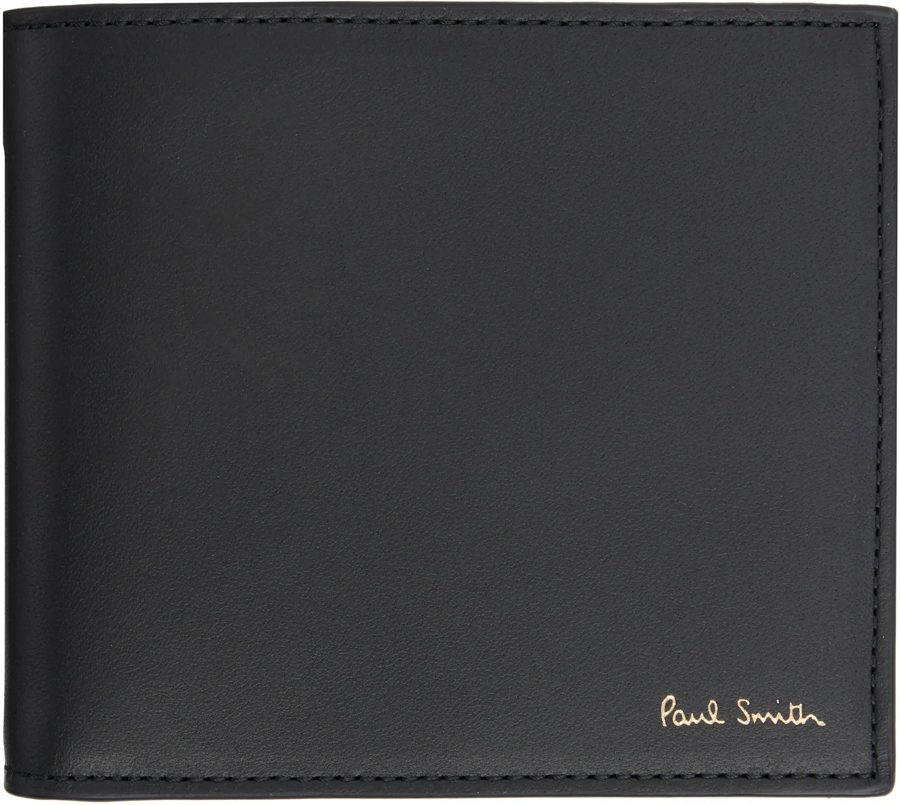 Black 'Signature Stripe' Interior Billfold & Coin Wallet by PAUL SMITH