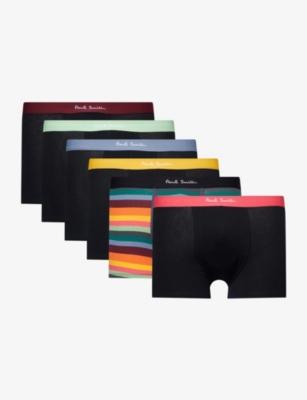 Branded-Waistband Pack of Seven Cotton-Jersey Trunks by PAUL SMITH