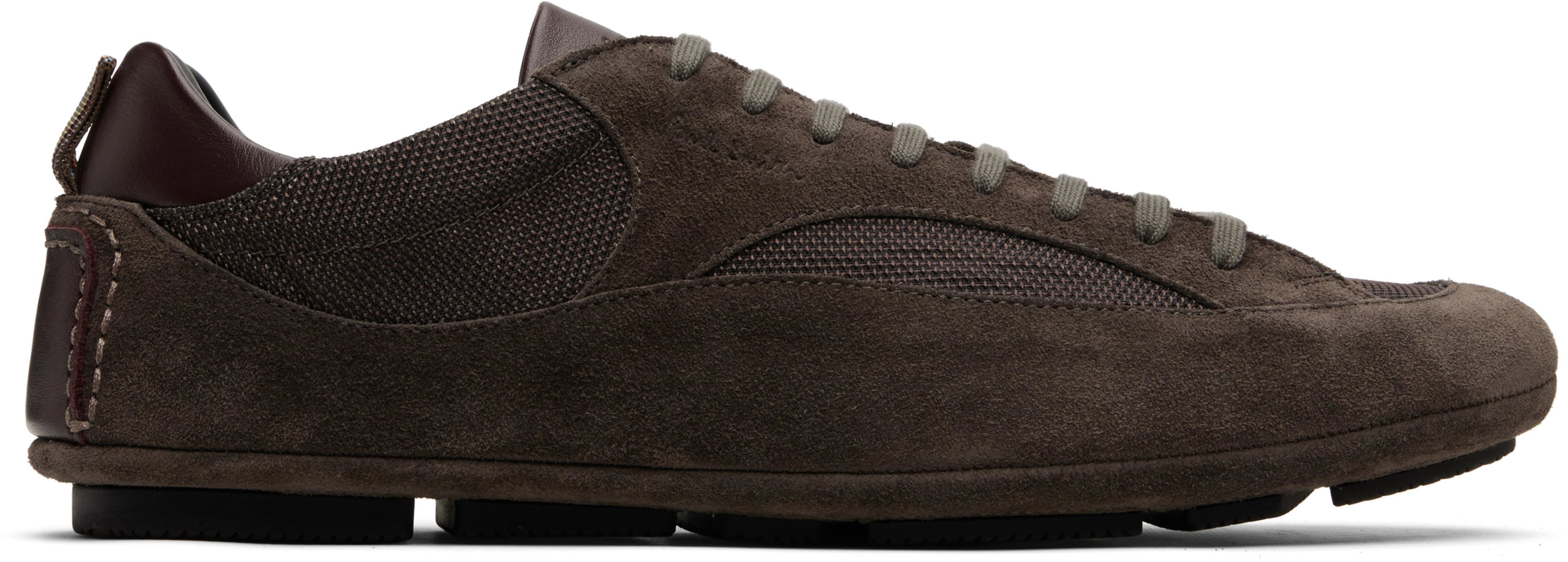 Brown 'Marini' Sneakers by PAUL SMITH
