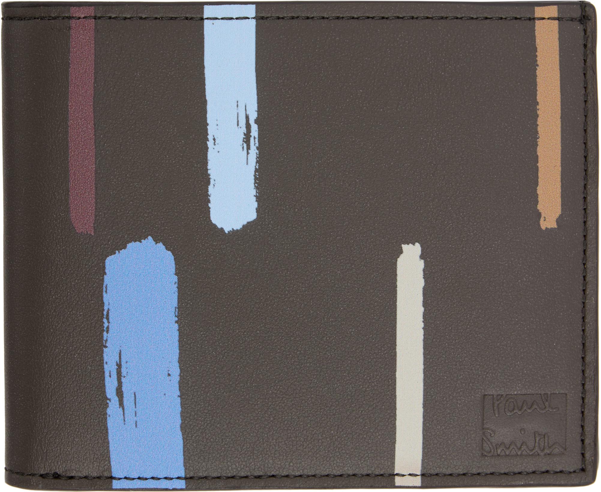 Brown Striped Wallet by PAUL SMITH