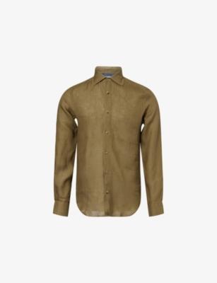 Collared Long-Sleeve Linen Shirt by PAUL SMITH