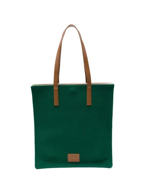 Concertina leather-trim tote bag by PAUL SMITH