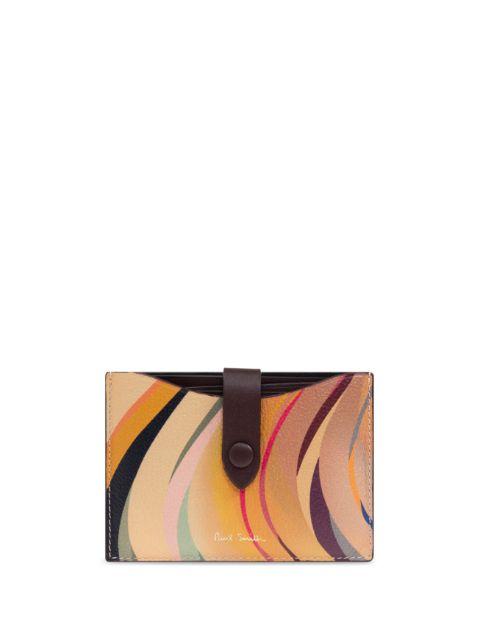 Dusky Swirl-print card holder by PAUL SMITH