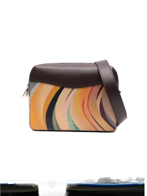 Dusky swirl-pattern leather cross body bag by PAUL SMITH