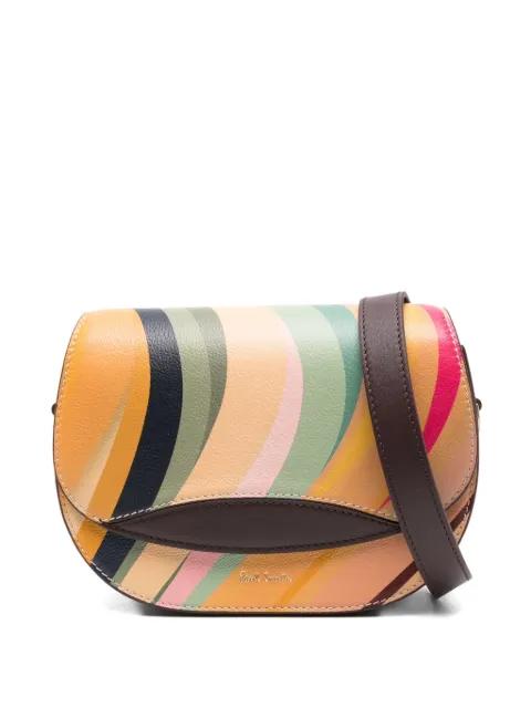 Dusky swirl-pattern leather cross body bag by PAUL SMITH