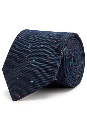Embroidered silk tie by PAUL SMITH