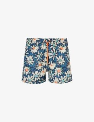 Graphic-print recycled polyester-blend swim shorts by PAUL SMITH