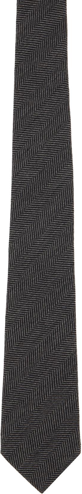 Gray Herringbone Tie by PAUL SMITH