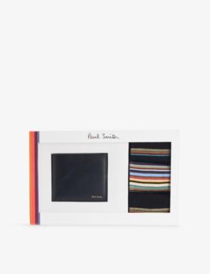 Leather Wallet And Striped Socks Gift Set by PAUL SMITH Leather Wallet And Striped Socks Gift Set by PAUL SMITH