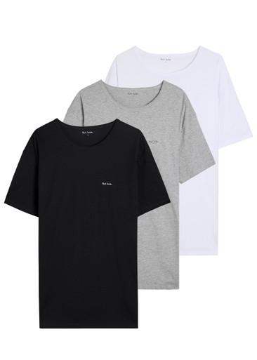 Logo-print cotton T-shirt - set of three by PAUL SMITH