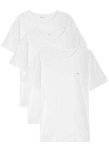 Logo-print cotton T-shirt - set of three by PAUL SMITH