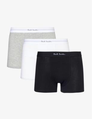 Logo-waistband pack of three stretch-organic-cotton trunks by PAUL SMITH