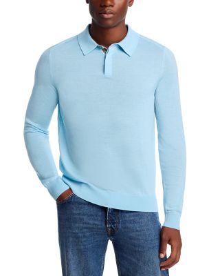 Merino Wool Long Sleeved Polo Sweater by PAUL SMITH