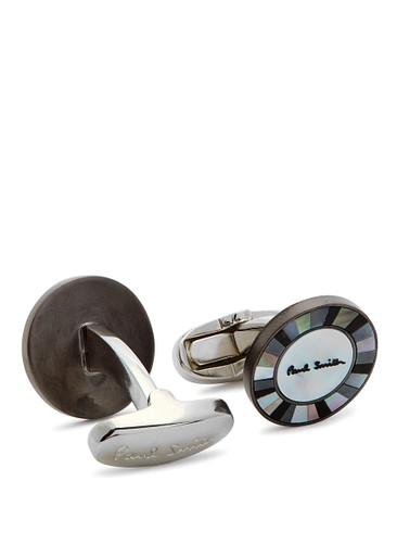 Mother-of-pearl striped cufflinks by PAUL SMITH