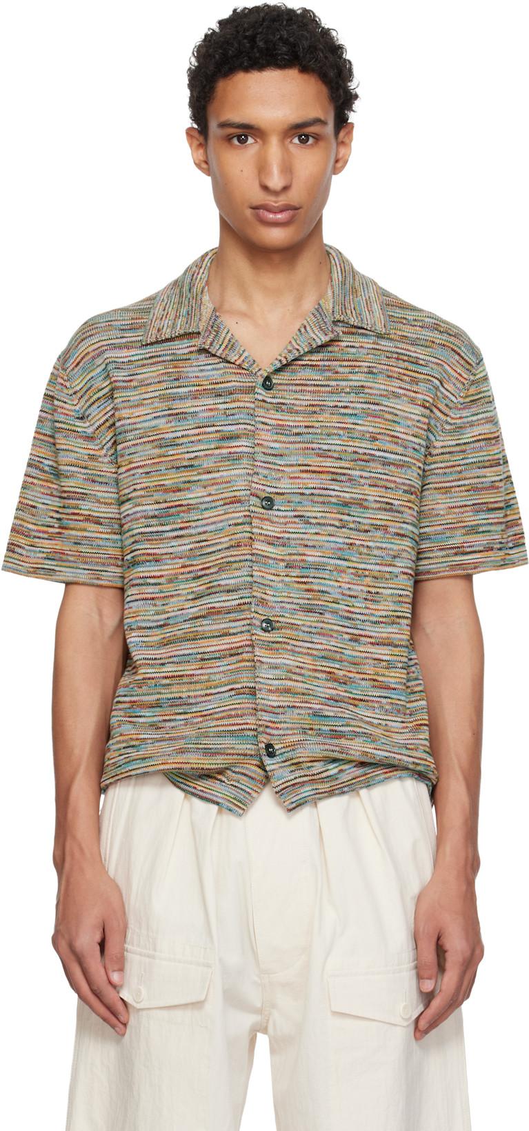 Multicolor 'Signature Stripe' Knitted Cotton Shirt by PAUL SMITH