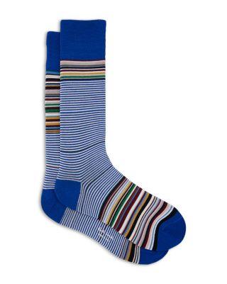 Odd Stripe Crew Socks by PAUL SMITH