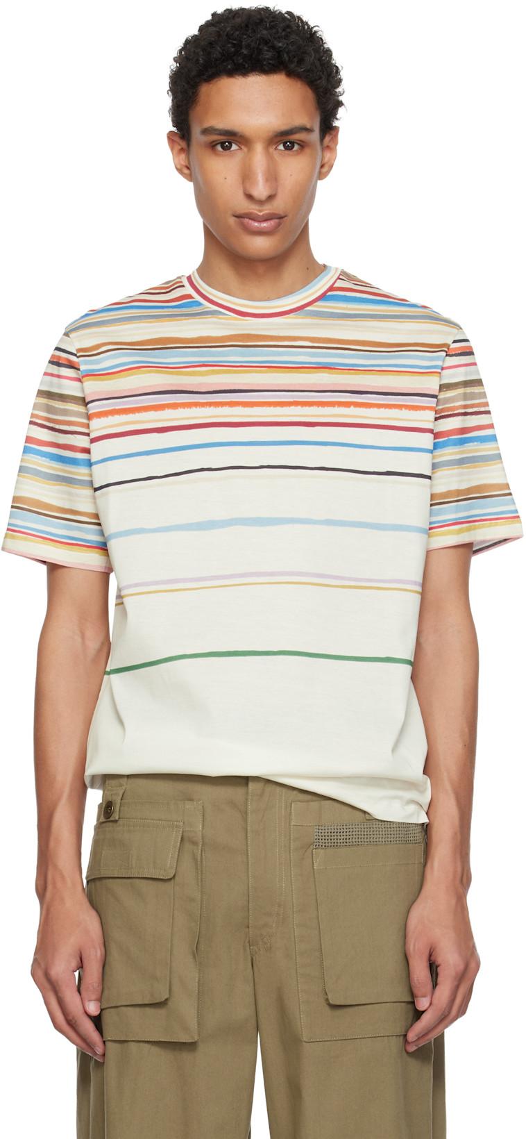 Off-White 'Painted Signature Stripe' T-shirt by PAUL SMITH