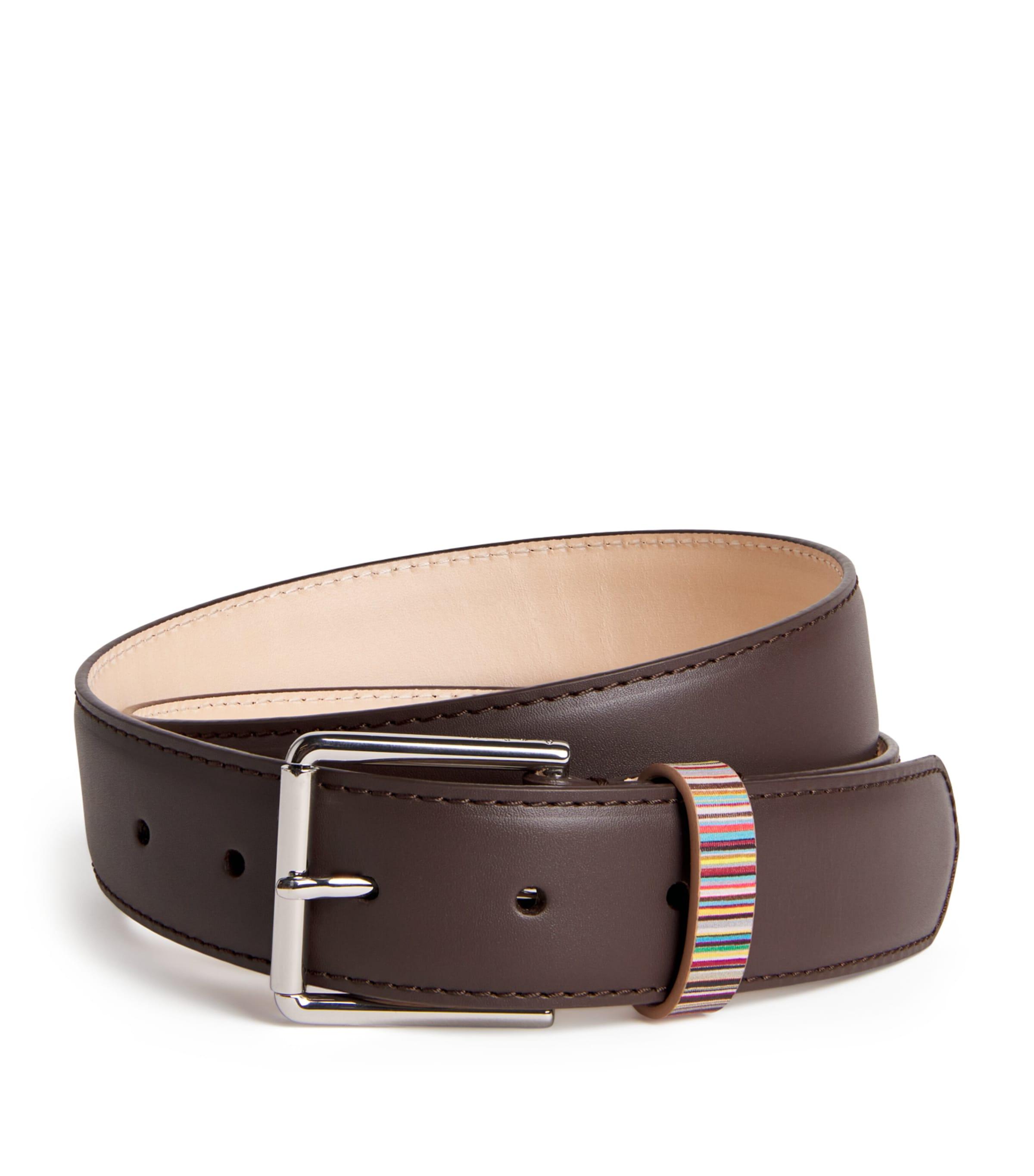 Paul Smith Leather Stripe Loop Belt by PAUL SMITH