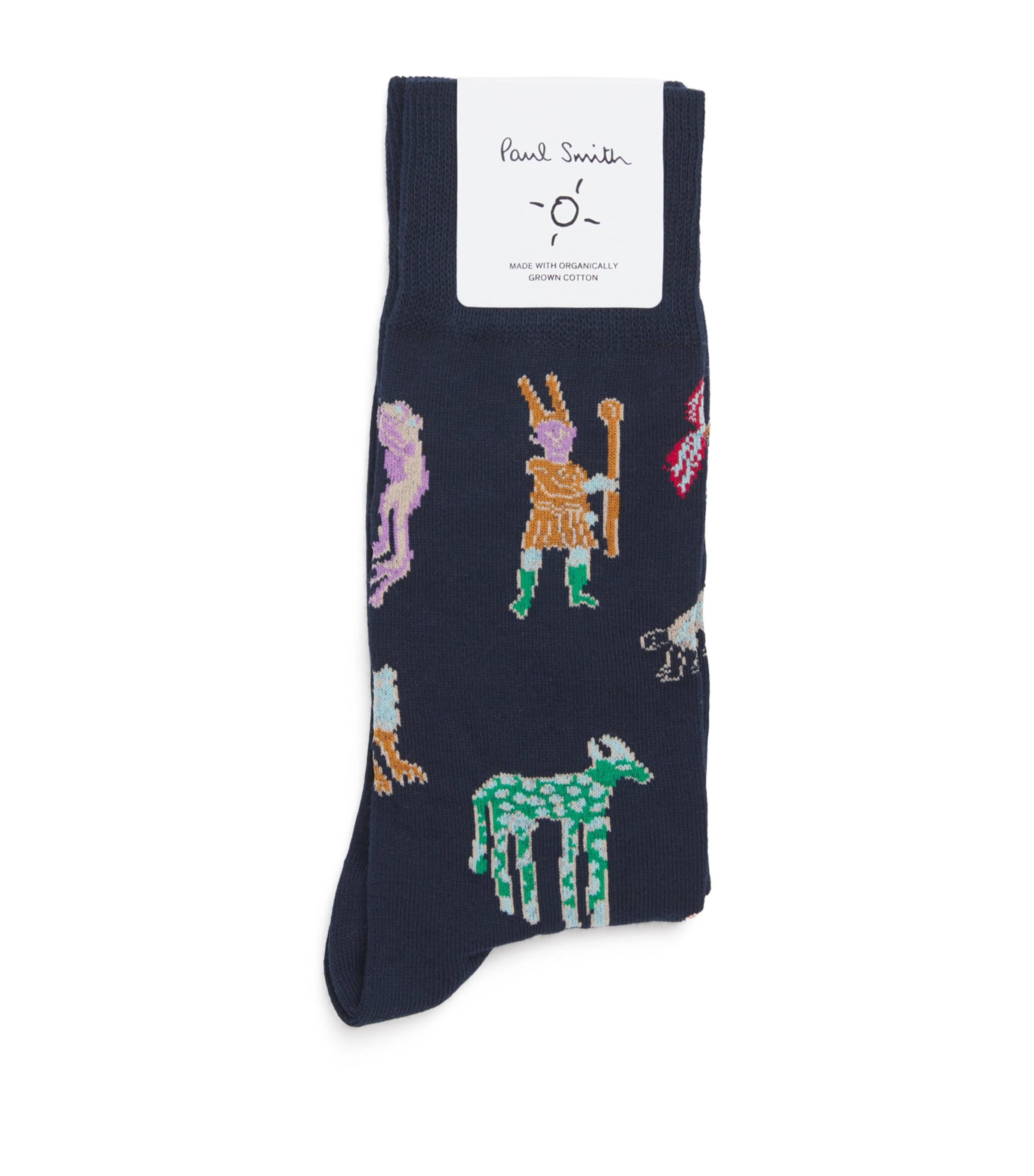 Paul Smith Organic Cotton-Blend Little Beasts Socks by PAUL SMITH