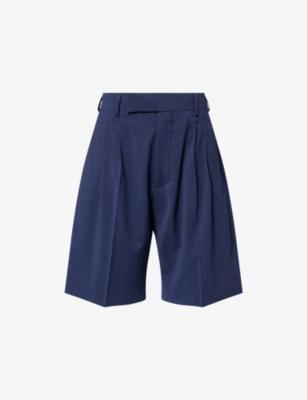 Pleated Knee-Length Wool Shorts by PAUL SMITH