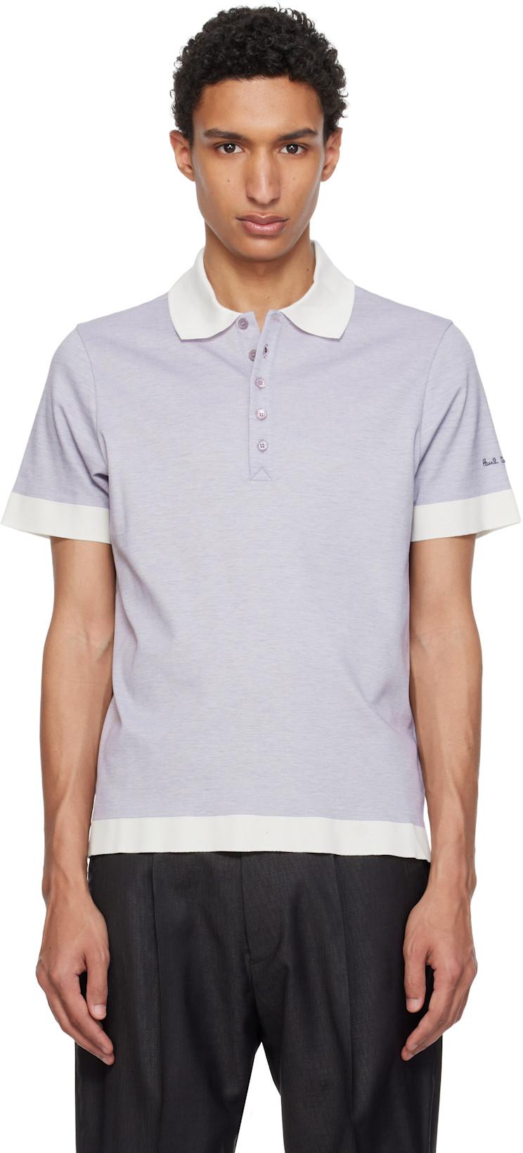Purple Lyocell-Blend Contrast Trim Polo by PAUL SMITH
