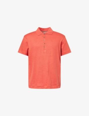 Short-Sleeve Linen Polo Shirt by PAUL SMITH