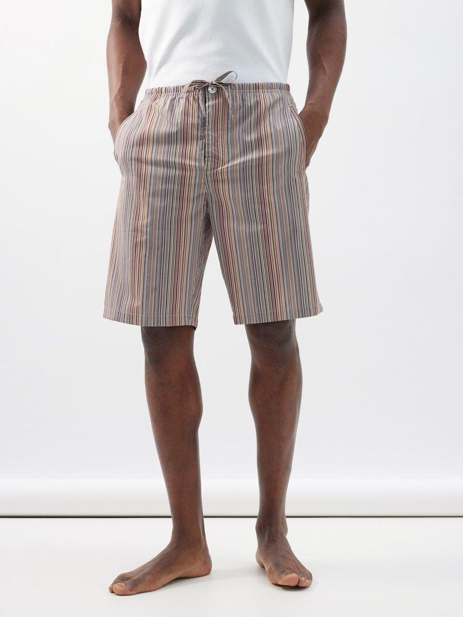 Signature Stripe cotton pyjama shorts by PAUL SMITH