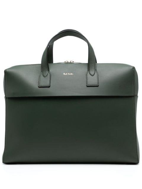 Signature Stripe leather briefcase by PAUL SMITH