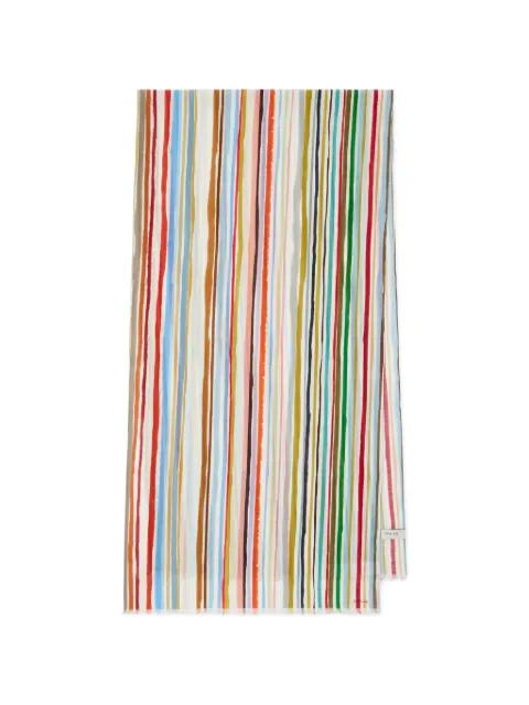Signature Stripe linen scarf by PAUL SMITH