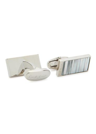 Signature Stripe mother of pearl cufflinks by PAUL SMITH