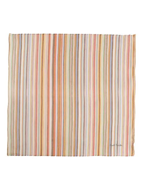 Signature Stripe pocket square by PAUL SMITH