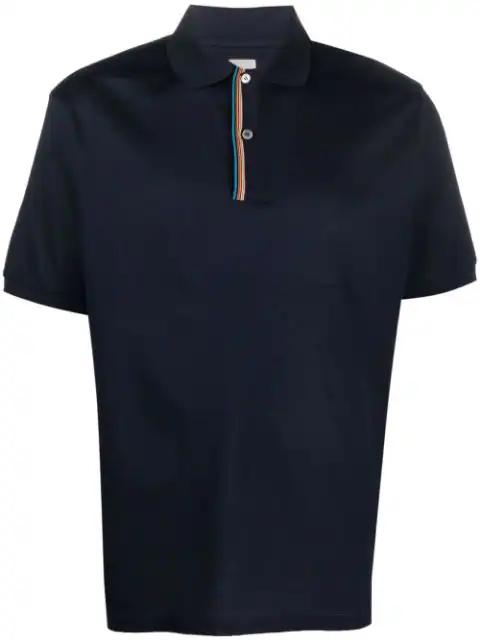 Signature Stripe-trim polo shirt by PAUL SMITH