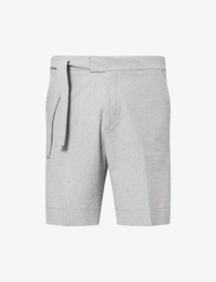Stripe Seersucker Tie-Waist Cotton Blend Shorts by PAUL SMITH
