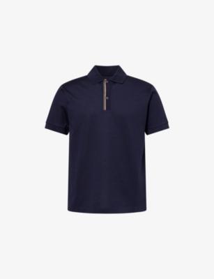 Stripe-Trim Short-Sleeve Cotton Polo T-Shirt by PAUL SMITH