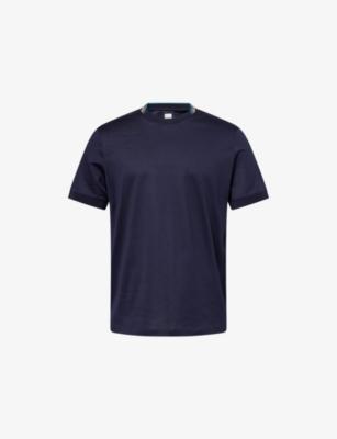 Stripe-Trim Short-Sleeve Cotton T-Shirt by PAUL SMITH