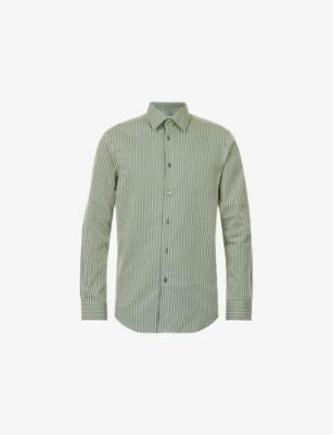 Striped Long-Sleeve Cotton And Silk Shirt by PAUL SMITH