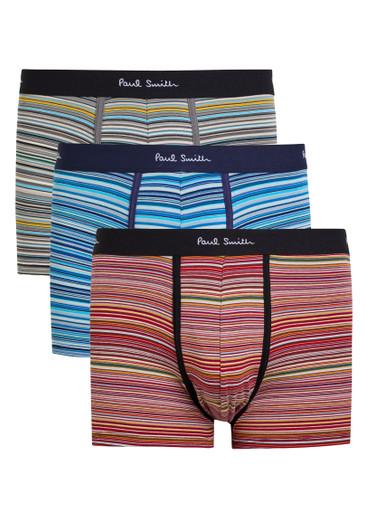 Striped stretch-cotton trunks - set of three by PAUL SMITH