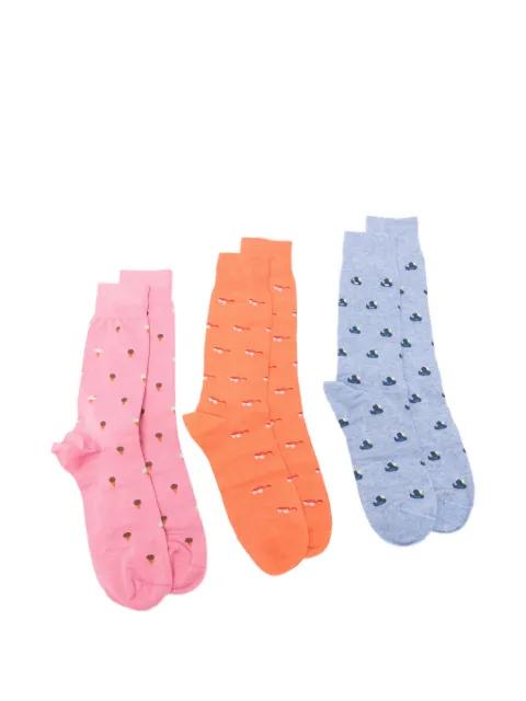 Summer Novelty patterned socks (set of three) by PAUL SMITH