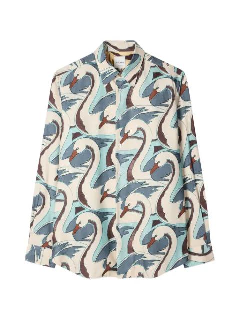 Swan patterned shirt by PAUL SMITH