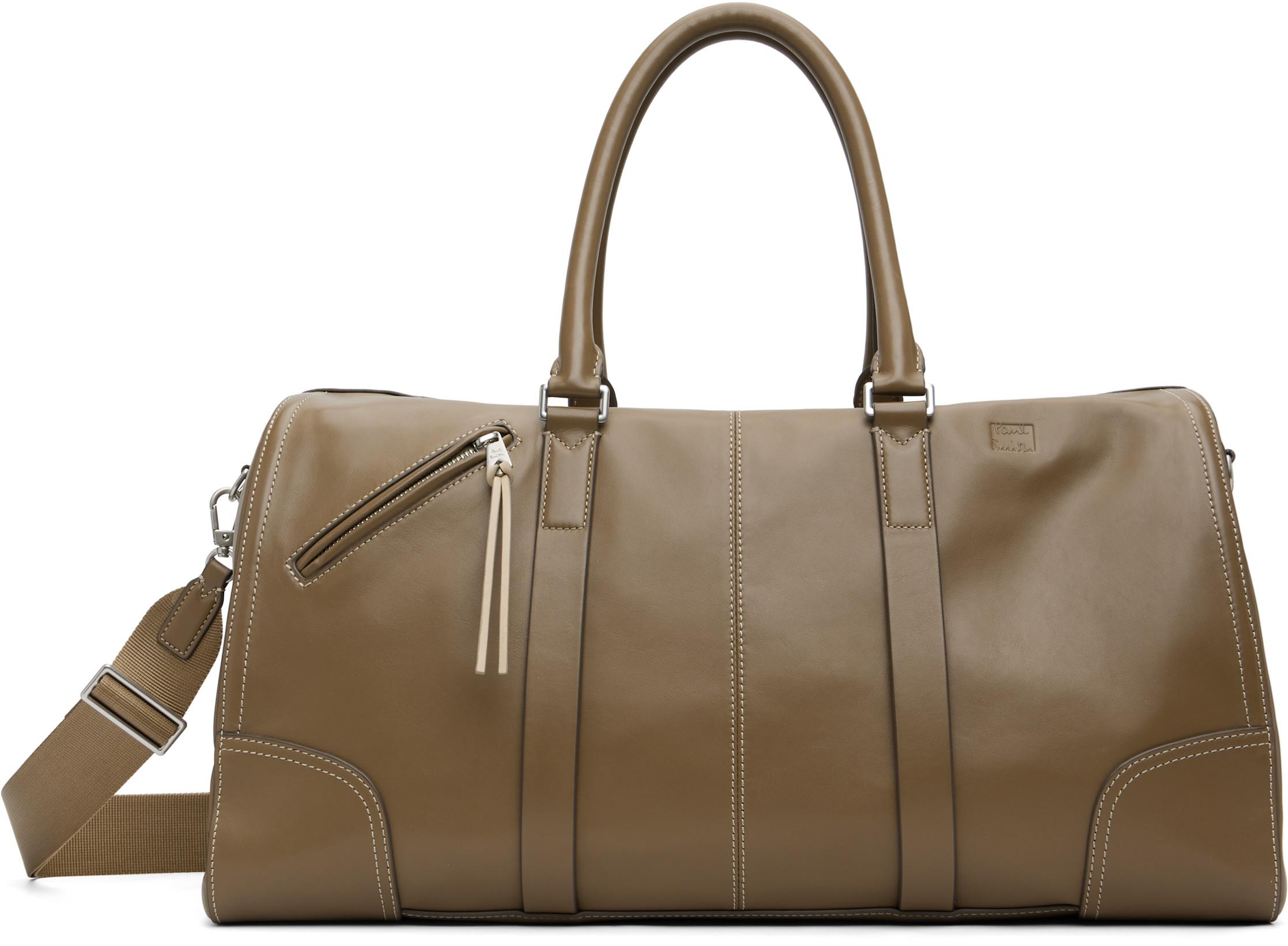 Taupe Duffle Crossbody Bag by PAUL SMITH