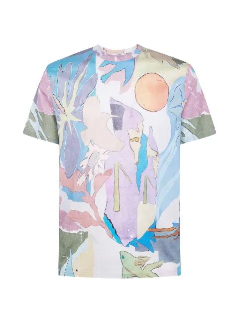 abstract-print T-shirt by PAUL SMITH