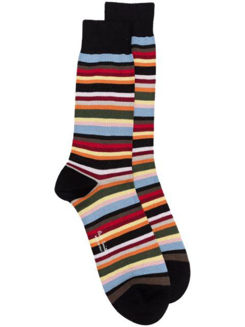 all-over stripe-print socks by PAUL SMITH